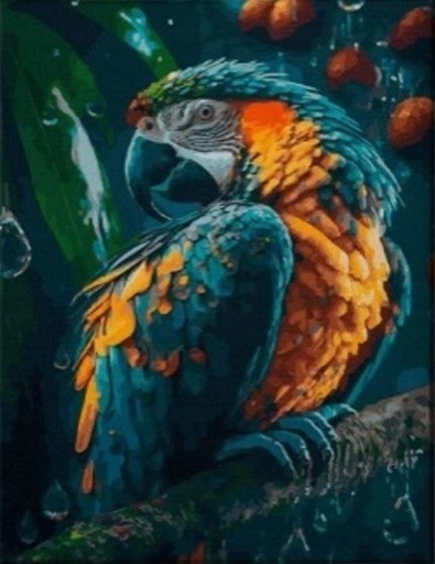 DIAMANTOVÁ MOZAIKA VÝŠIVKA PAPÁJA CREATIVE 30X40 CM