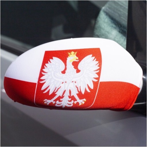 Kryty zrkadiel do auta POLISH FLAG 2 ks