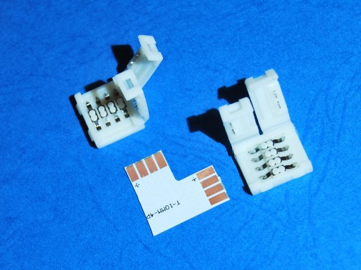 UHLOVÝ KONEKTOR ROHOVÝ Príchytka RGB LED pás 10mm