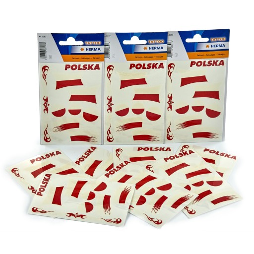 Poľsko tetovanie, biela a červená vlajka