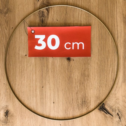 Kovový prsteň lapač snov GOLD MAT 30 cm