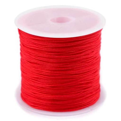 Červená dekoračná POLYESTEROVÁ DIY STRUNKA, 25 m