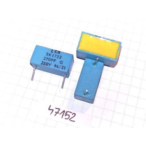 Polystyrénový kondenzátor LCR 270pF 250V R15 2%