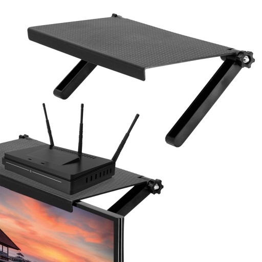POLICA APLIKOVANÁ NA MONITOR, DRŽIAK, ŠTANDARDNÝ DEKODÉR DVBT TV, ROUTER, NÁSTENNÁ KONZOLA