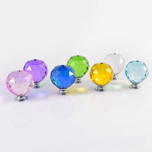 KRIŠTÁĽOVÝ NÁBYTOK Úchytka 30mm BLUE CRYSTAL glamour