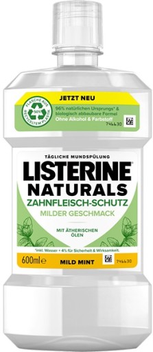 LISTERINE NATURALS Jemná mätová ústna voda 600 ml