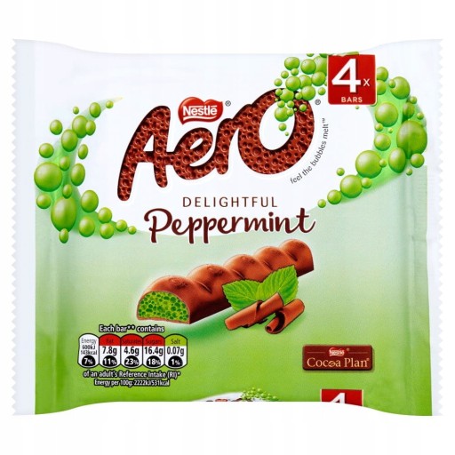 1x108g NESTLE Aero Mätová tyčinka 4-bal