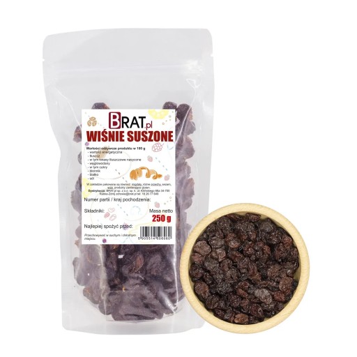 SUŠENÉ ČEREŠNE 250g Celé ovocie, kvalitné čerešne