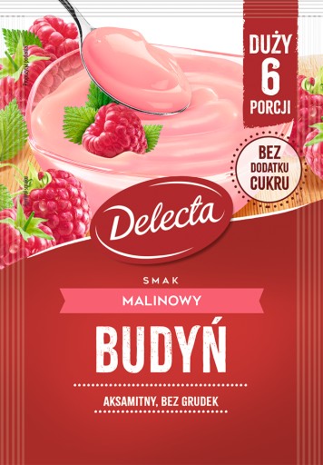 Delecta puding 5 príchutí 10x64g čokoláda, fudge, malina, vanilka, smotana