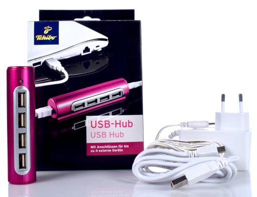 ACTIVE HUB CHARGER PORT SPLITTER 4x USB ADAPTÉR TCHIBO