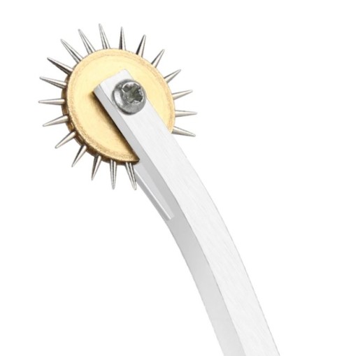 Kožené šijacie koliesko. 3,5 mm pod švom. Drevená rukoväť