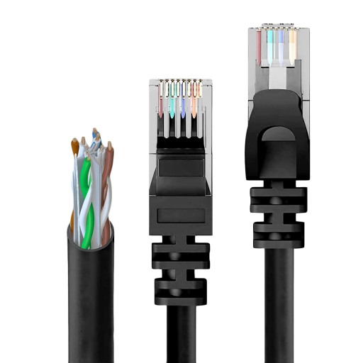 LAN ETHERNET SKÚTENÝ PÁROVÝ KÁBEL CAT 6E RJ45 3M