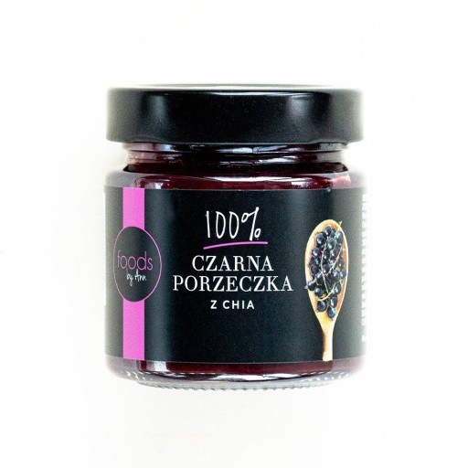 Foods by Ann Jam 100% čierne ríbezle s chia