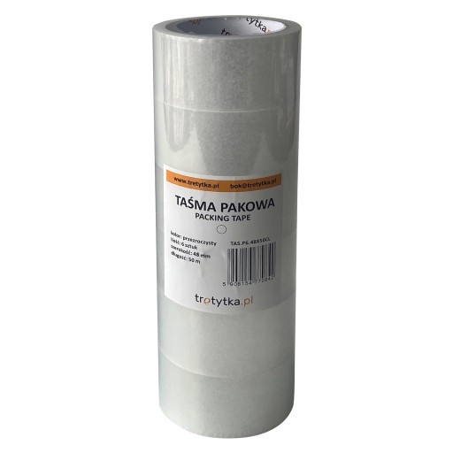 Priehľadná baliaca páska, 48 mm x 50 m, 1 kus