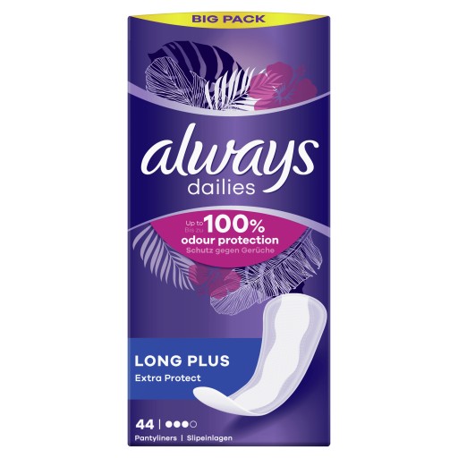 Vložky Always Liner Long Plus Trio, 44 kusov