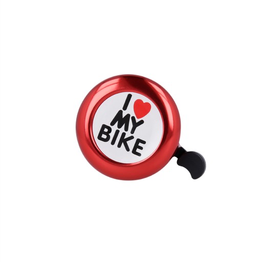 Milujem svoj cyklistický červený zvonček na bicykel