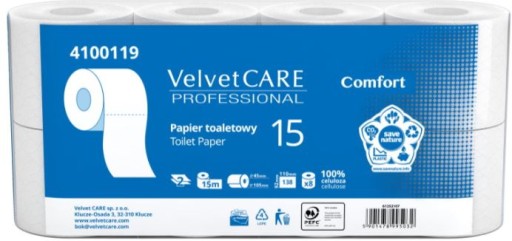 Toaletný papier 2w biely Velvet Care Comfort 8 ks