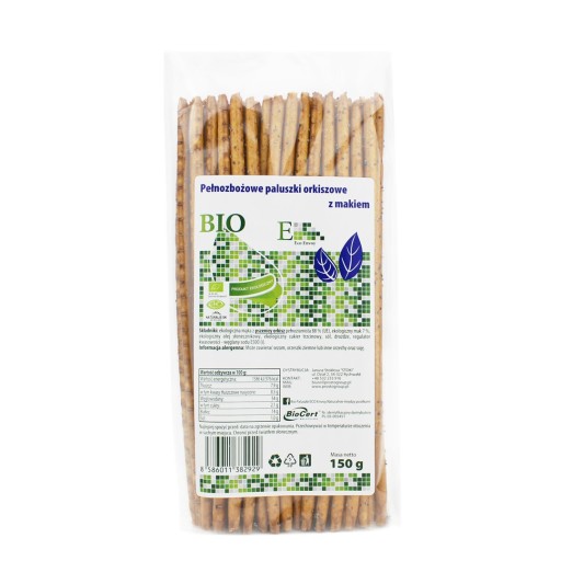 TYČINKY CELOZRNNÉ PALADOVÉ S MAKOM BIO 150
