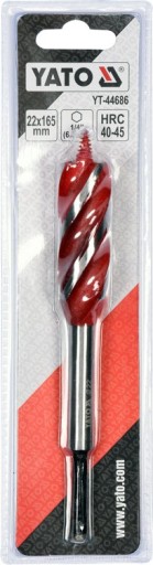 VŔTAČKA DO DREVA VŔTAČKA 22MM 4-PLÁŠŤOVÁ ŠESTIHRANNÁ OCEĽ HRC