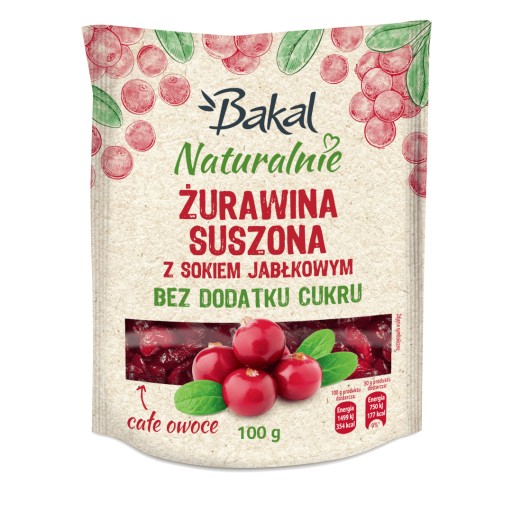 BAKAL Prírodne sušené brusnice bez cukru 100g