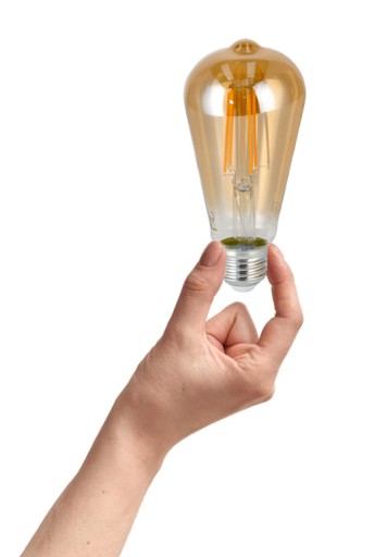 LED žiarovka E27 8W ST64 AMBER Heat Filament