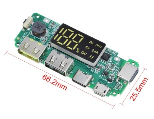 UNIVERZÁLNY modul pre nabíjanie Li-Ion 18650 článkov POWERBANK