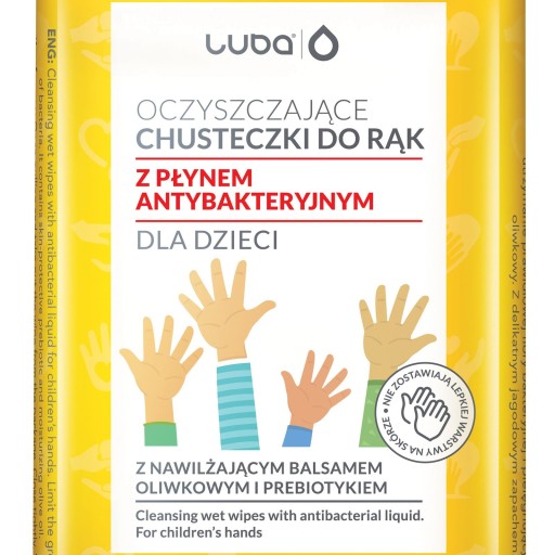 LUBA ANTIBAKTERIÁLNE Utierky PRE DETI 15 KS.