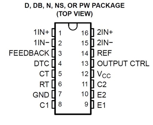 TL494 SO16/1260 PWM regulátor
