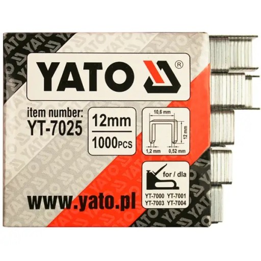 Spony na čalúnenie 12x10,6mm 1000ks YT-7025 YATO