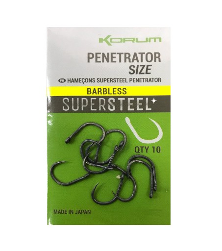 Háčik Korum Penetrator Barbless 10