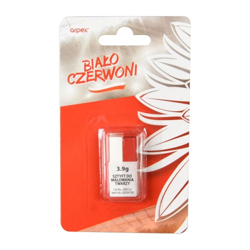 Bielo-červená palica na maľovanie na tvár na zápas