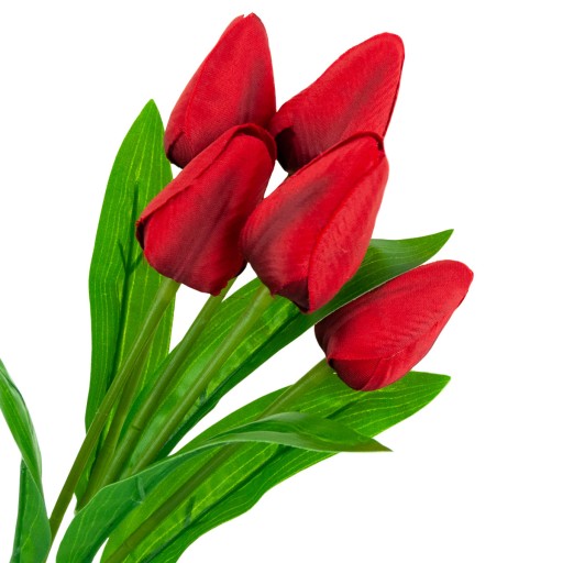 TULIPÁNOVÁ KYTICA TULIPÁNOV KRÁSNA AKO ŽIVOT TULIPSOVÉ KVETY ČERVENÁ X5 guma