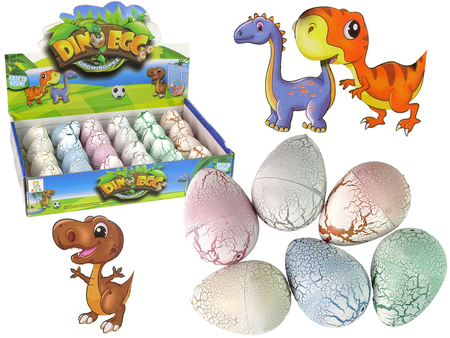 Násadové vajcia dinosaura rastúce 6 cm biele