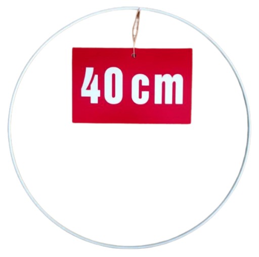BIELY krúžok/ráfik pre lapače snov a makramé, 40 cm