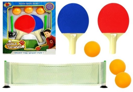 Súprava na stolný tenis so sieťkou na lopatky a loptičkami