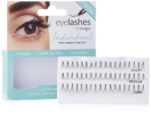 INVOGUE UPRAVENÉ RIASY TUMBLES 3 DĹŽKY + GLUE 7ML UK