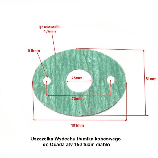 TESNENIE VÝFUKU TLUMIČA ATV 150 FUXIN DIABLO