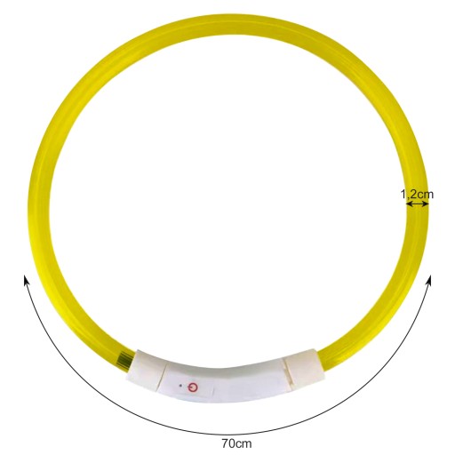 LED svetelný obojok pre psov a mačky nastaviteľný USB