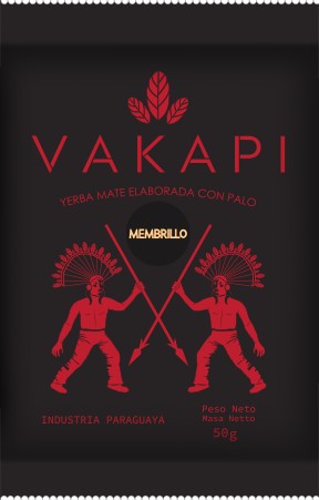 Yerba Mate Vakapi Membrillo 50g elaborada con palo