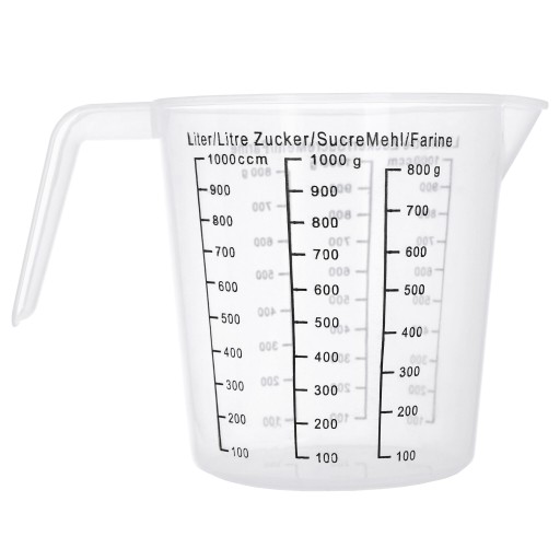 Kuchynská odmerka, džbán, pohár s váhou, rúčka, odmerka, kuchynské odmerky, 1l