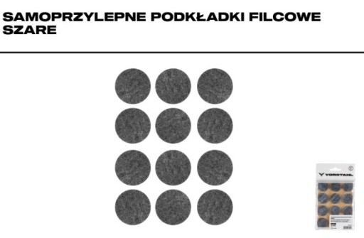 Plstené podložky fi 28mm 12 ks. šedá Vorstahlová