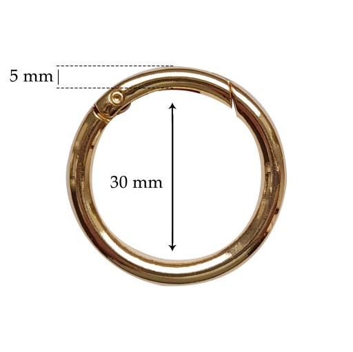 OTVÁRACÍ KRUH SHAKEL KARABÍNA KRUHÁ 30MM