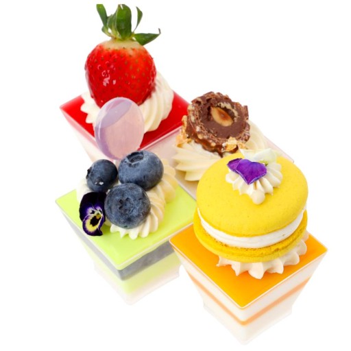 Finger Food dezertné poháre Pyramidové dezertné nádoby 60ml 25ks