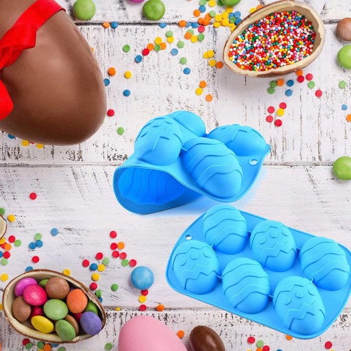 SILIKÓNOVÁ FORMAČKA VEĽKÉ VAJCIA 9CM NA ČOKOLÁDOVÉ VAJCIA S PREKVAPENÍM