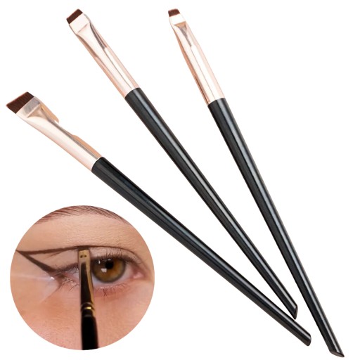 Sada šikmých štetcov na očný make-up, obočie, očné linky a linky Seol hennou