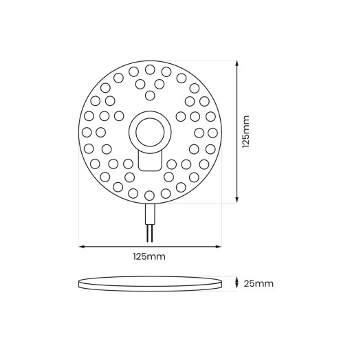 Stropná vložka LED MODUL Magnetická 12W 12,5cm 230V 1300lm Neutr.