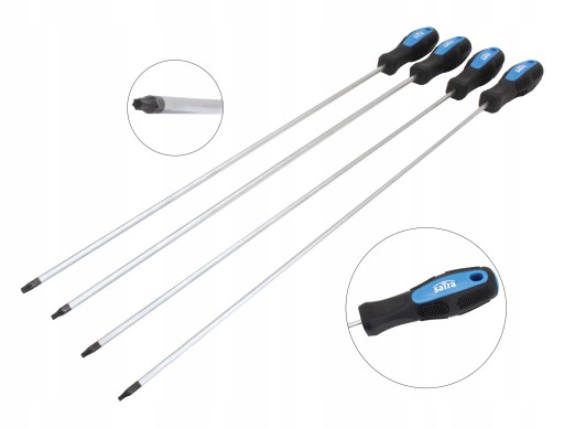 SKRUTKOVAČE SKRUTKOVAČE TORX SADA SKRUTKOVAČOV T15-T30 SUPER DLHÉ