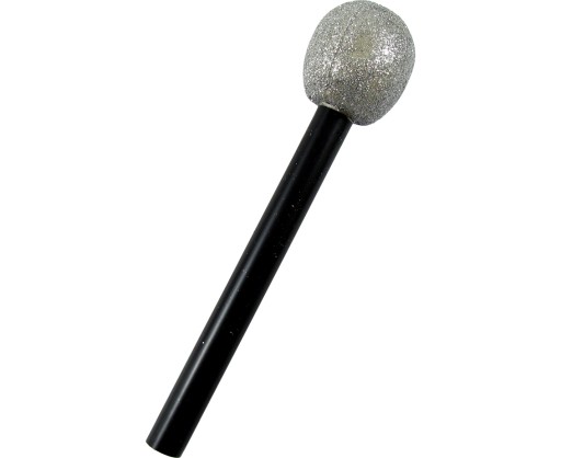 Umelý mikrofón strieborný 26 cm 1 ks.