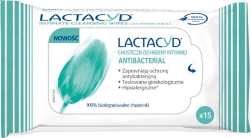 Lactacyd Antibakteriálne obrúsky na intímnu hygienu 15 ks