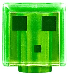 LEGO 19729pb021 Minecraft Slime head New (1g)